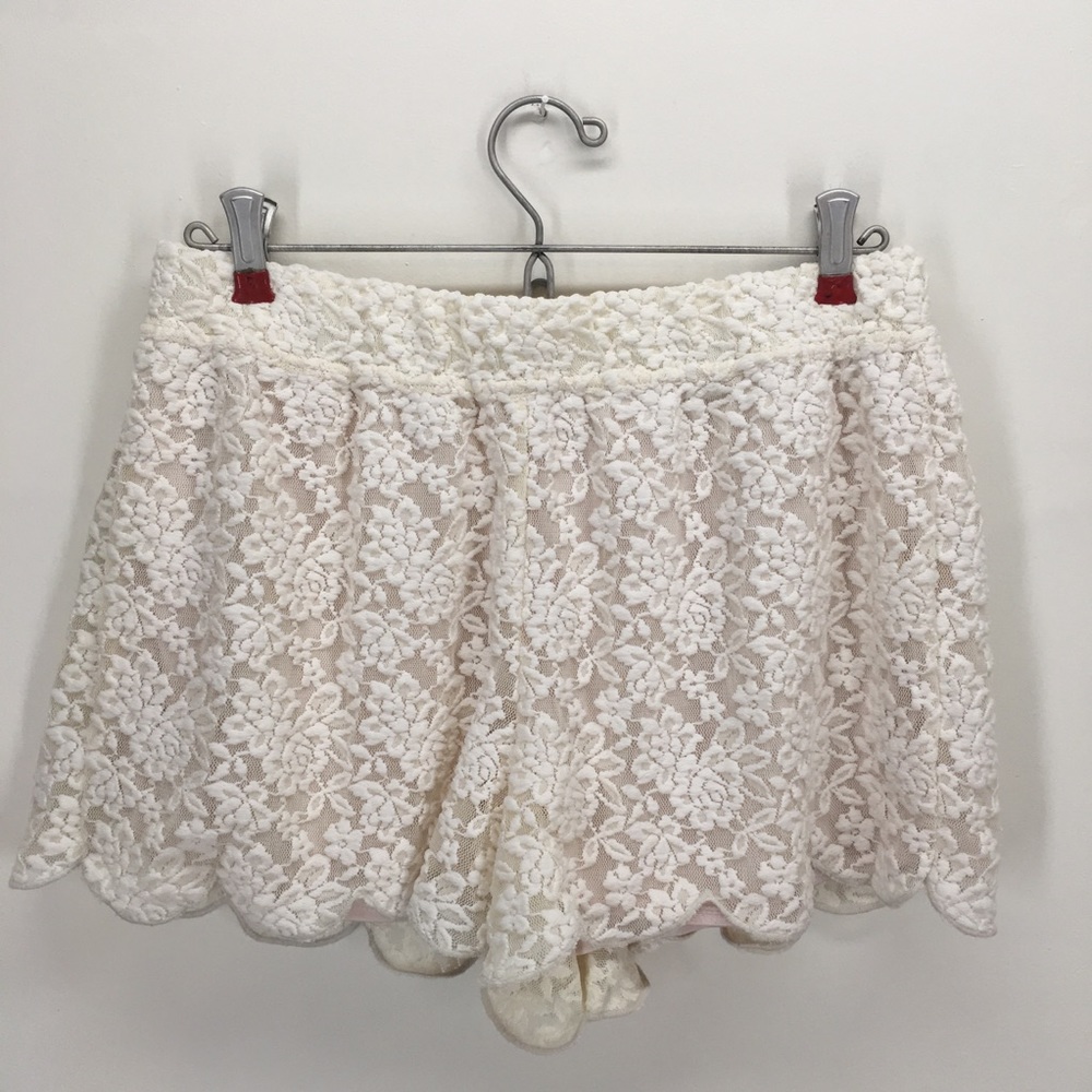 Free People Scalloped Lace Shorts - Picture 3 of 6